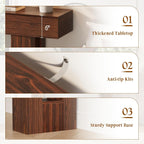 Gadroad 63" Farmhouse Narrow Entryway Console Table, Dark Walnut | with Drawers, Rustic Accent Table for Entryway, Hallway or Behind Sofa, Decorative Foyer Table for Small Spaces