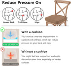 Nordjager Chair Pads for Dining Chairs, Chair Cushions 2 Piece, 17"x 16"x 2.5" Memory Foam Seat Cushions with Ties and Removable Cover