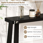 Giantex Narrow Long Console Table, 43" Modern Entryway Table Behind the Couch, Rubberwood Accent Sofa Tables for Living Room, Foyer, Hallway, Bedroom, Entrance (Black)