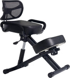 Master Massage Ergonomic Kneeling Chair with Back Support for Office -Posture Chair with Angled Seat and Backrest for Home and Office-Posture Correction Stool-Improve Your Posture