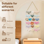 SNOWSTAR Hair Claw Clip Organizer,5-Tier Wall Hanging Hair Clip Holder and Storage for Women Girls,Claw Clip Hanger Home Decor for Wall,Door,Closet (White)