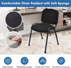 S AFSTAR Set of 10 Conference Chairs, Stackable Chair with Padded Cushion, Ergonomic Office Guest Reception Chair, Guest Chairs for Reception Waiting Room Meeting Room Office Lobby Church (10 Pack)