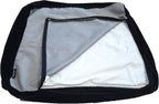 21x21x5 Replacement Cover for Square Thick Chair Seat Cushion - Soft Velvety Fabric - Quilted Top - Washable with Waterproof Layer & Extra-Long Zipper - Non-Slip Base - Cover ONLY - Black