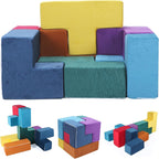 7Pcs Elastic Sponge Toddler Cushions Washable Inspiring Creativity Blocks Chair Wear Resist for Kids Bedroom Playroom Furnitures