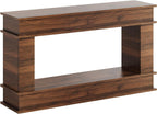 63 in Farmhouse Console Table, Long Entryway Table with Open-Back Storage, Wood Entrance Table, Narrow Couch Table Behind Sofa Modern Entry Table for Living Room, Foyer, Hallway,Walnut