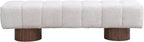 Christopher Knight Home Manila 64" Boucle Dining Bench, Upholstered Ottoman Bench, Rectangular Dining Seat, Spacious Seating, Long Footstool for Living Room Dining Room, No Assembly Needed, Beige