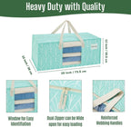 VENO 6 Pack Heavy Duty Moving Bags, Packing Bags with Clear Window, Alternative to Moving Boxes, Storage Bins for Clothes, Blankets, Comforters, College Dorm Essentials (Evergreen, 6 Pack)