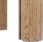 Jennifer Taylor Home Sonoma 72" Reclaimed Pine Split-Pillar Console Table, Rustic Greige Brown Reclaimed Pine Wood