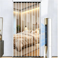 Accordion Door for Kitchen Bedroom, Folding Room Divider Aluminum Frame, Interior Privacy Door for Laundry Closet Pantry Separation(24x78in(61x198cm))