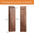 4 Pack Wood Indoor Wall Planter, Modern Boho Wall Decor for Living Room Bedroom, Farmhouse Pocket Vases for Dried Flowers and Faux Greenery Plants - Brown