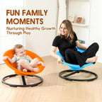Spinning Chair for Autistic Kids, Sit and Spin Autism Toys for Age 3+, Sensory Swivel Chair Enhancing Motor Skills, Educational Indoor & Outdoor Toys (Orange)