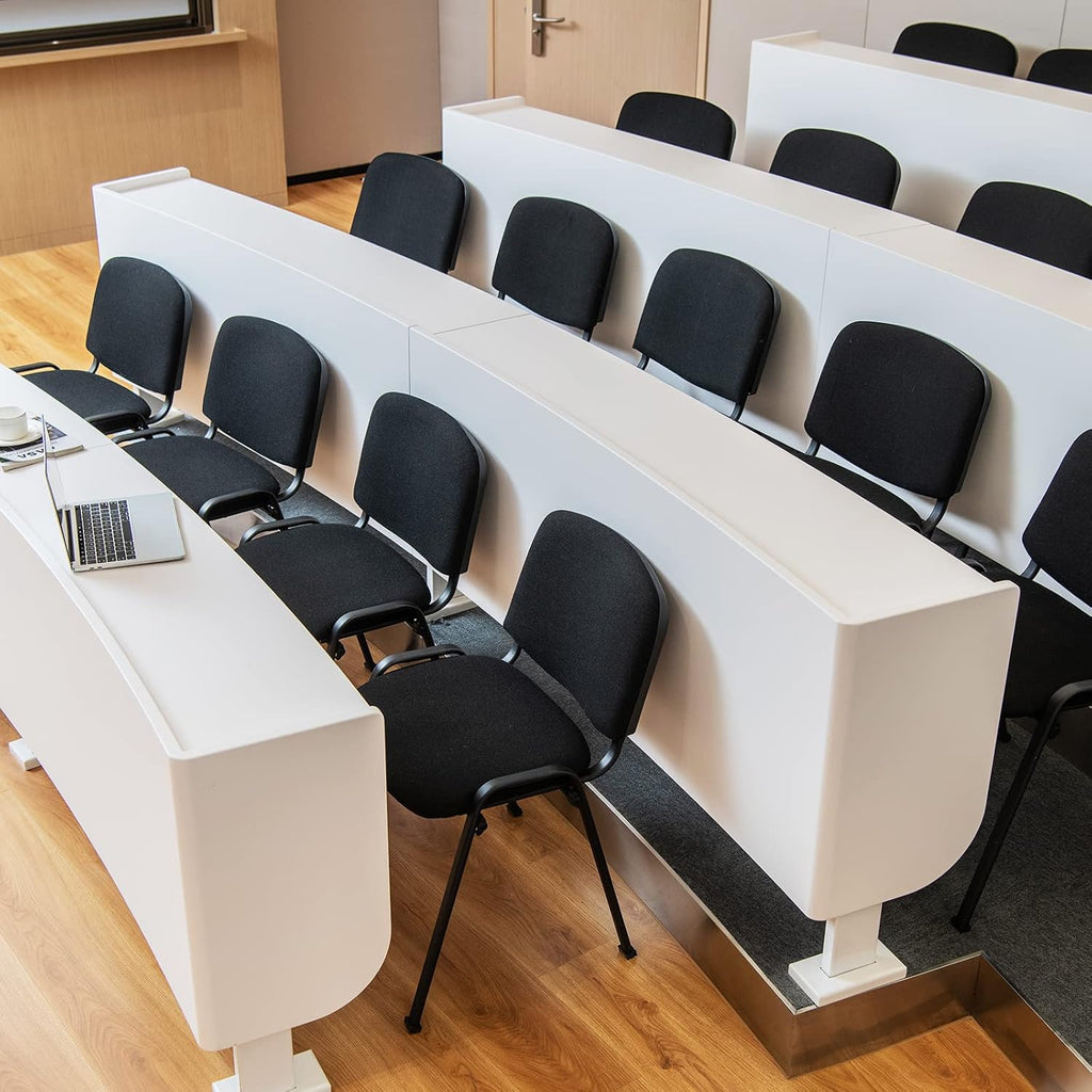 S AFSTAR Set of 10 Conference Chairs, Stackable Chair with Padded Cushion, Ergonomic Office Guest Reception Chair, Guest Chairs for Reception Waiting Room Meeting Room Office Lobby Church (10 Pack)