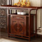 Household Bamboo Buddhist Altar Table, Chinese Style Buddhist Shrine, Personal Buddhist Altar/Shrine, with Storage Function and Drawers, Suitable for Home, Office, or Temple Use. 140cm/55.1in