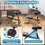 Ergonomic Kneeling Chair with Back Support, Office Kneeling Chair with Adjustable Height and Lumbar Support, Suitable for Banks, Conference Rooms, Offices, and Home Reception(Without Backrest)