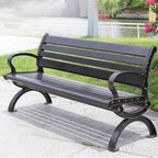 Patio Benches for Outdoors Park Bench Outdoor Leisure Chair Square Area Aluminum Alloy Double Garden Benches for Outdoors