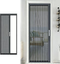Sliding Door for Entryway Front Door Bedroom Office, Space-Saving Folding Door for Porch Balcony, Room Divider No-Drilling Retractable Door with Lock(95x203cm(37x80in))