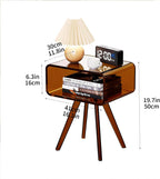 Acrylic Side Table, Acrylic Nightstand Bedside Table for Bedroom (Dark Brown, 16.1'' x 11.8'' x 19.7'')