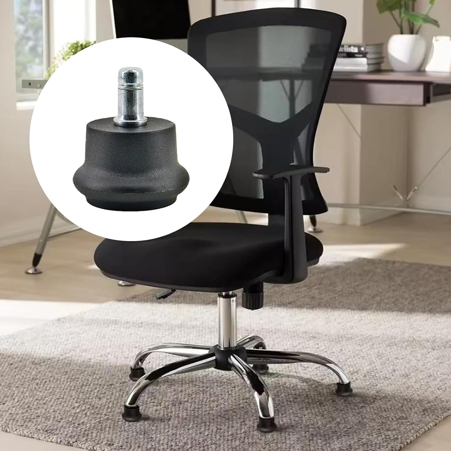 Replacement Feet Stopper to Fixed Castors Easy Installation for Chair 5pcs Set Fixed