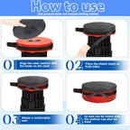2 PCS Telescopic Stool Cushion, 9.8 Inch Retractable Folding Stool Cushions Round Memory Foam Cushions for Retractable Camping Stools with Elastic Strap for Picnics, Camping and Fishing-Only Cushion