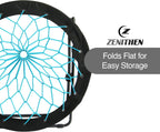 Zenithen Foldable 29" Bunjo Bungee Chair, Teal (Pack of 1) - Lightweight Collapsible Seating for Teens, Adults, Dorms, Bedrooms, Camping & Gaming - 225lb Capacity Portable Seat