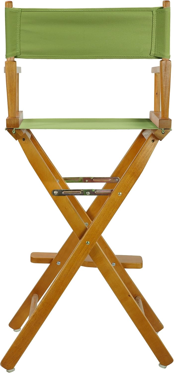 Casual Home 230-05/021-72 Honey Oak Frame-Lime Green Canvas Director Chair 30" - Bar Height OakFrame