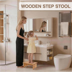 Solid Wood Stool Wooden Step Stools for Adults Kids with Anti-Slip Feet, Heavy Duty Stepping Stools with 450-LBS Capacity for Bedroom Kitchen Bathroom, Bed Steps for High Beds