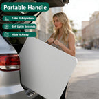2 Pack Folding Table 6ft - Heavy Duty Plastic Table with Handle, Foldable & Portable, Fold-in-Half Utility Tables for Outdoor, Dining, Wedding, Events, Indoor, Picnic, Camping, Party(White)
