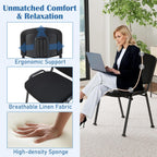 RELAX4LIFE Reception Waiting Room Chairs - Office Guest Chairs Set of 2 w/Ergonomic Backrest & Padded Seat, Armless Lobby Chair for Home Church Conference Meeting, Stackable Reception Chairs (2)