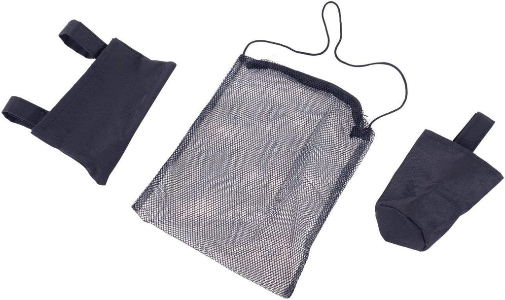 STAY GENT 5 in 1 Accessories Set for Makeup Artist Chair, (not Including Chair) Black Replacement Cover Canvas, 2 Portable Side Storage Bags and Hanging Mesh Bag, Black