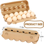 25-Pack Empty Egg Cartons 12 Count,Natural Paper Pulp Egg Cartons Bulk for Fresh Eggs Storage,Reusable Cardboard Eggs Holder for Farm, Kitchen, Organizing & Transport