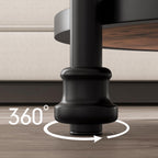 GarveeHome Round End Table with Storage Shelves, 3-Tier Round Farmhouse Side Table w/Mental Support Legs, Rustic End Table Accent Nighstands for Living Room Bedroom (A, Rustic Brown)