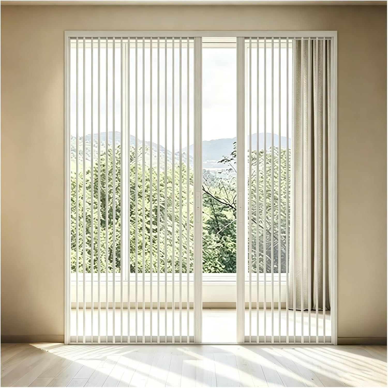 Clear Acrylic Bifold Folding Door for Balcony/Patio, Interior Kitchen Storage Accordion Room Divider, Privacy Doors for Bedroom Office Partition(White,60x80in(152x203cm))