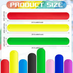 Leyndo 32 Pcs Wrapping Paper Roll Holder Clips Silicone Covered Metal Strips Flip 1 x 9 in Poster Holder Slap Band for Christmas Wedding Graduation Gift Wapping