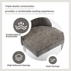 Dining Chairs Set of 4，Modern Channel Tufted Upholstered Dining Chairs with Silver Stainless Steel Legs, Comfortable Chenille Fabric Kitchen Chairs for Dining Room (Grey, 4pc)