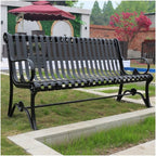 Outdoor Bench, Iron Park Bench, 2-Person Outdoor Patio Seat, Garden Bench Garden Bench(150cm)