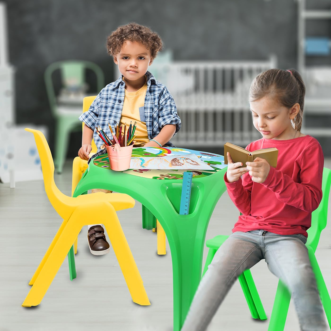 Jamara Kinderstuhl Smiley bis 100 KG gelb