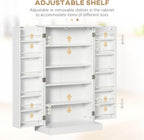 41" Modern Kitchen Pantry Freestanding Storage Cabinet with Double Doors Adjustable Shelves for Living Room - White,11.8 * 23.5 * 40.8