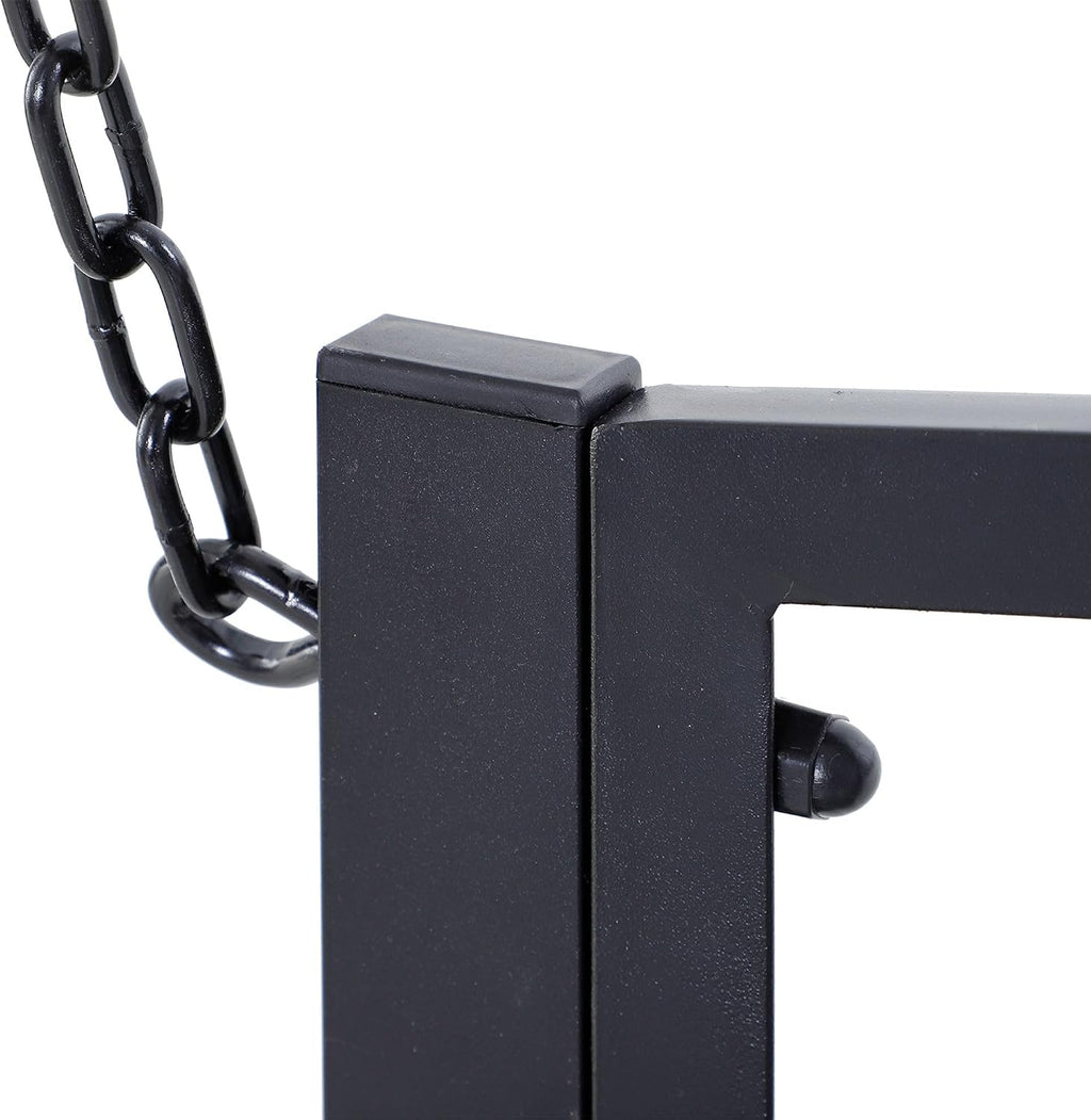 2-Person Powder-Coated Steel Outdoor Swing Bench 528 lb Capacity for Patio and Deck