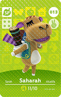 Saharah- JORDEN Animal Crossing Happy Home Designer Amiibo Card - 013 By JORDEN