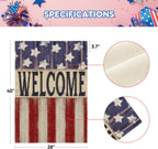 AVOIN colorlife Patriotic 4th of July House Flag 28x40 Inch Double Sided Outside, Memorial Day Retro American Stars and Stripes Welcome Yard Outdoor Decoration
