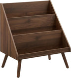 Crosley Furniture Liam Medium Mid-Century Modern Vinyl Record Storage Stand, Media Console for Records, Walnut
