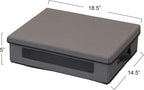 Household Essentials Platter Storage Chest, Gray
