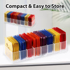 6-Pack Tea Bag Organizer Tea Organizer 8-Compartment Tea Bag Holder Clear | Tea Bag Holder; Kitchen Drawer Organizer; Clear Plastic; 8 Compartments; Non-Slip Pads; Fits Drawers, Cabinets & Countertops