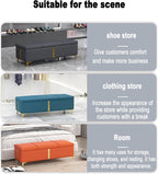 Entrance shoe-changing stool with storage space, living room storage stool with gold cabinet legs, footstool for bedroom bed end, with solid wood frame, suitable for corridor, bedroom, etc. ( Color :