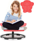 Costzon Sensory Chair, 360° Sit & Swivel Autistic Children Sensory Toy w/Non-Slip Metal Base for Training Body Coordination and Indoor Outdoor Use, Spinning Chair for Autistic Kids (Red,Elephant)