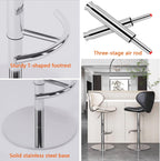 Bar Stools, Adjustable Swivel Barstools, Tall Executive Office Chair, with Comfy Low Back Lumbar Support, for Pub Coffee Home Dinning Kitchen Island(Black)