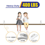 4our Kiddies Furniture Anchors (10 Pack), Furniture Straps for Baby Proofing, Secure 400 Pound Furniture to Wall Prevent Falling, Anti Tip Earthquake Straps for Child Safety (White)