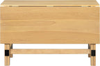 LUMISOL Extendable Dining Room Table for 4, Small Folding Drop Leaf Kitchen Dining Table, 18–36 inch, Space-Saving, Easy Assembly, Natural