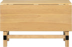 Merax Farmhouse Wood Extendable Dining Table with Drop Leaf for Small Places, Modern Freestanding Scalable Desk for Kitchen & Living Room, Natural