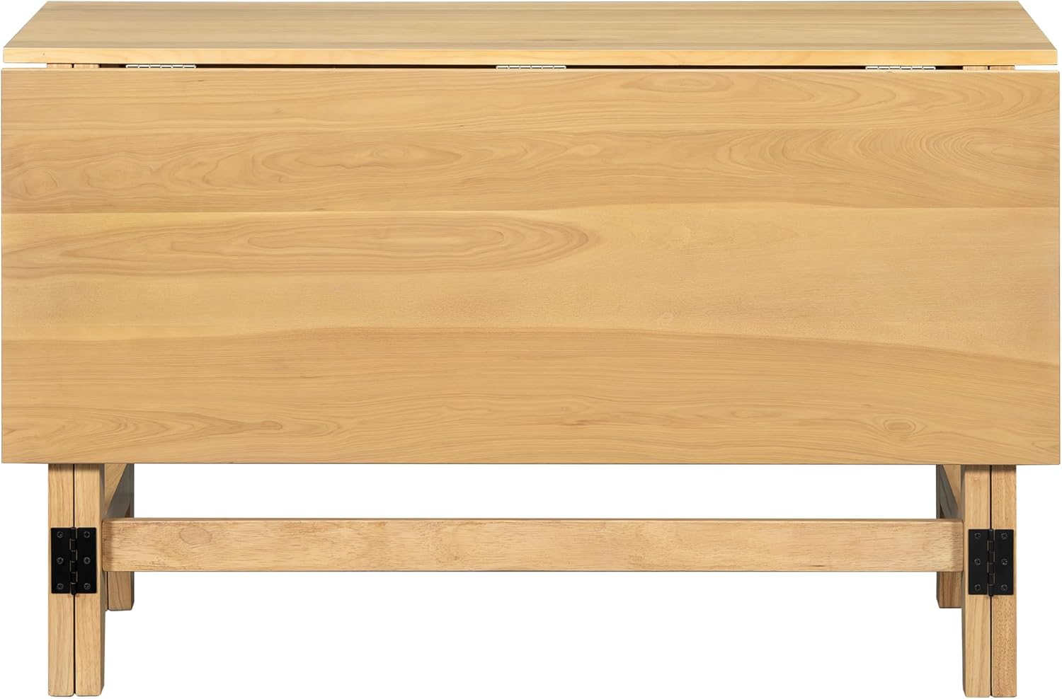 Merax Farmhouse Wood Extendable Dining Table with Drop Leaf for Small Places, Modern Freestanding Scalable Desk for Kitchen & Living Room, Natural